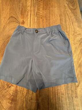 Chubbies Shorts Mens Small Blue Chino 6 Inch Inseam Elastic Waist Pockets Casual